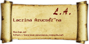 Laczina Azucséna névjegykártya